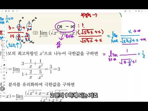 미적분1-1. 함수의극한와연속-02. 함수의극한의성질
