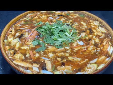 The head chef teaches you the correct way of hot and sour soup, detailed steps, simple home cooking