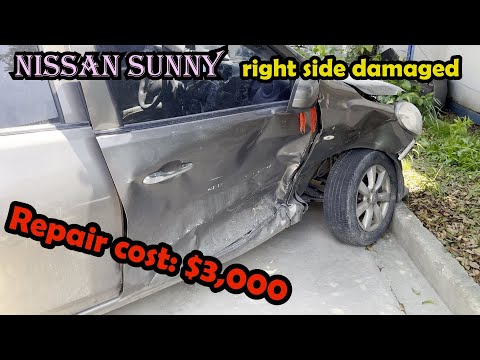 Perfectly repaired the Nissan Sunny that was crashed in the accident