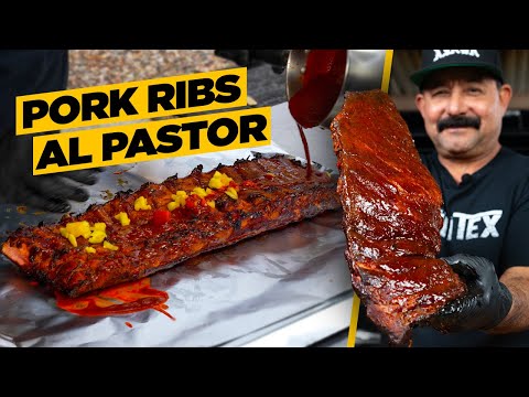 These PORK RIBS AL PASTOR were smoked like TEXAS BARBECUE (the result is incredible!)