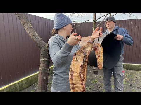 Копчені ребра, мʼясо, сало у бочці! Робота в селі з господарством! Рівненщина!