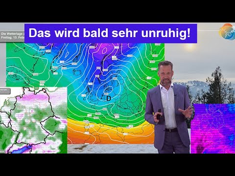 Das wird sehr unruhig! Ab Mittwoch Tiefdruck - mal mild, mal kalt. Viel Niederschlag. Alpen-Schnee!