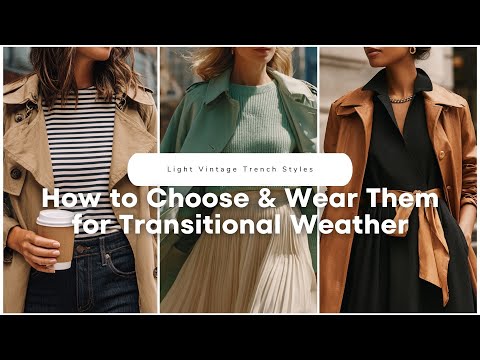 🧥 Light Vintage Trench Styles: How to Choose & Wear Them for Transitional Weather! 🌸