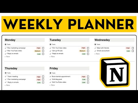 How To Build A Weekly Planner In Notion (Easy Tutorial)