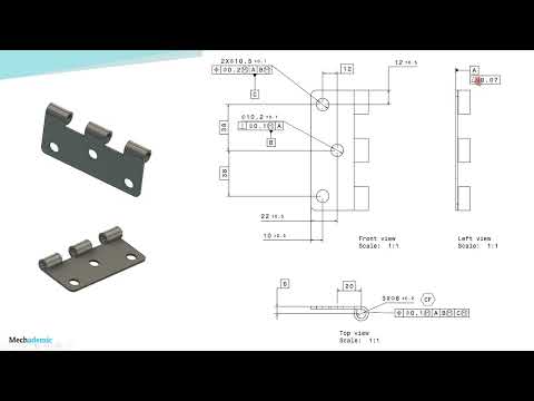 GD&T : Applying GD&T scheme to a part in assembly - Hinge bracket