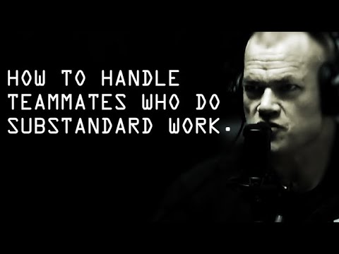 How To Handle Teammates Who Take All Responsibility But Do Substandard Work - Jocko Willink
