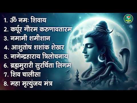 सोमवार भक्ति भजन - आशुतोष शशाँक शेखर, कर्पूर गौरम करुणावतारं, ॐ नमः शिवाय,  शिव अमृतवाणी व शिव आरती