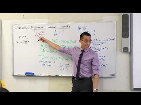 Differentiating Trigonometric Functions (2 of 2: Example using quotient rule)
