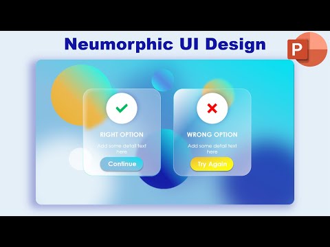 Neumorphic UI Design Template in PowerPoint