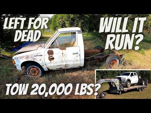 ABANDONED 1980 Datsun 720. Will it RUN, DRIVE, AND TOW?!