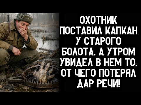 Охотник поставил капкан у старого болота, а утром увидел в нем то, от чего потерял дар речи!