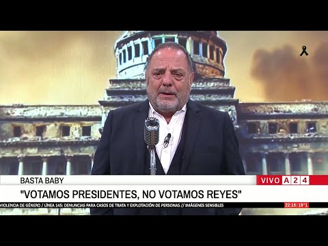 📢"VOTAMOS PRESIDENTES, NO REYES": EL EDITORIAL DE BABY ETCHECOPAR
