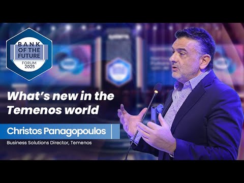 Christos Panagopoulos from Temenos took the stage at the Bank of the Future Forum 2025