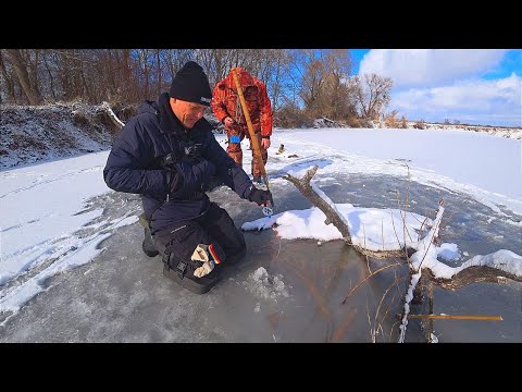 ЗНАЙШЛИ РИБУ У ГУСТОМУ ПІДВОДНОМУ ЛІСІ. Зимова рибалка на мармишку