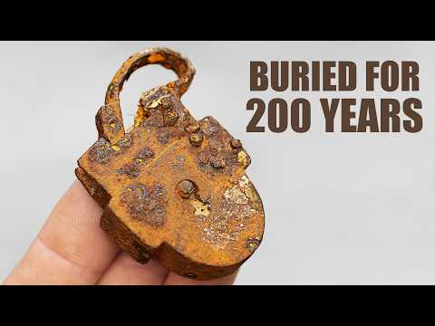 Old Rusty Broken Padlock – Restoration Project. ASMR Video