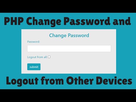 PHP Change Password and Logout from Other Devices