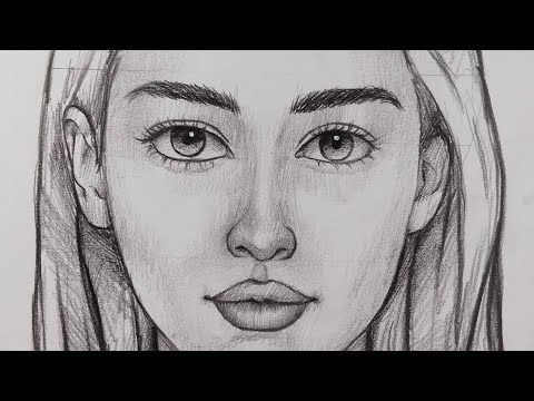 How to Draw  Face mastering Loomis Method Step by Step | Draw a Girl’s face with me 