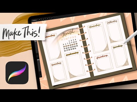 Weekly Planner Design in Procreate | ADVANCED PROCREATE TUTORIAL