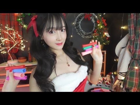 ASMR Quiet Forest Hair Salon for White Christmas🎄🎅Doing a perm for you💇♀️