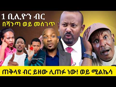 ሰዎች የማይወዱትን ነገር ተናገሩ! ጠቅላዩ ብር ይዘው ሊጠፉ ነው ወይ ሚልኬሳ - 1 ቢሊዮን ብር በሻንጣ ወይ መሰገጥ