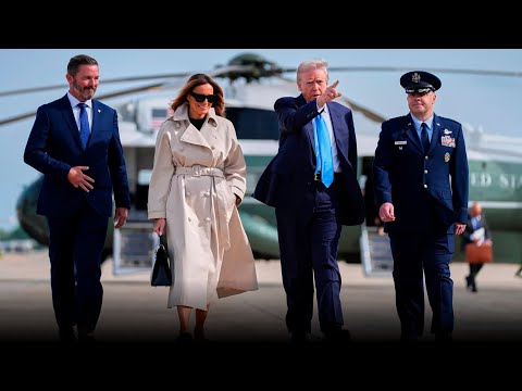 US President Donald Trump Leaves the White House and Arrives in Italy for Pope Francis' Funeral