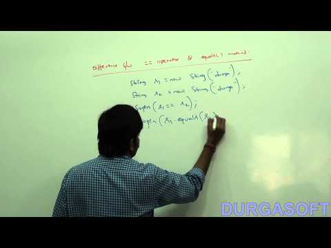 Difference between == operator & .equals () method