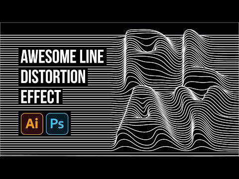 Line Distortion Effect | Adobe Illustrator & Photoshop