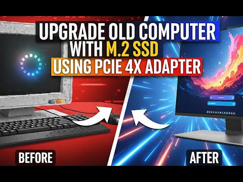 How to Upgrade old computer with m.2 ssd using PCIe 4x Adapter. Easy to install.