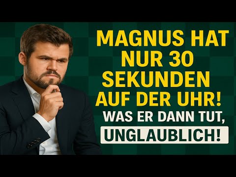 Magnus hat nur 30 SEKUNDEN auf der Uhr! Was er dann tut, ist UNGLAUBLICH!