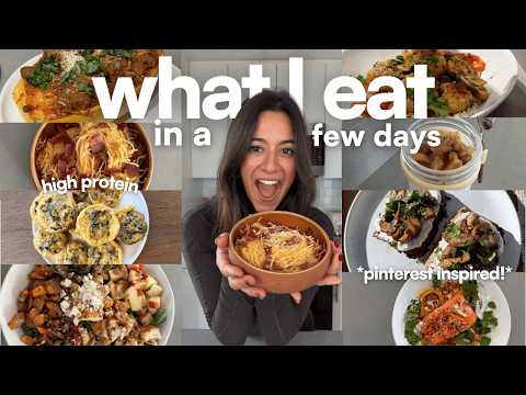 WHAT I EAT IN A FEW DAYS (RECREATING PINTEREST MEALS!) | HEALTHY + BALANCED + FALL INSPIRED