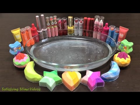 Mixing Makeup and Clay into Clear Slime | Slimesmoothie | Satisfying Slime Video 1673