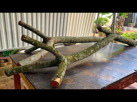 Crazy Ideas with Firewood : How to Create Unique Tables and Chairs Using Simple Materials