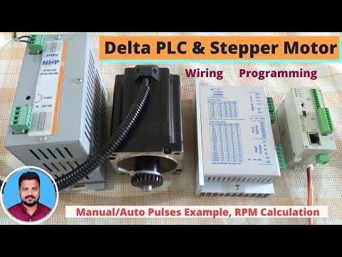 Delta PLC With Stepper Motor | Wiring | Programming | Pulse Calculation | English