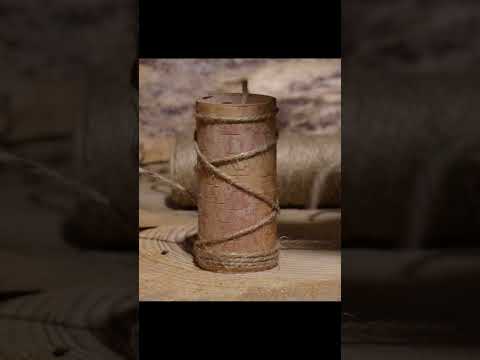 Bushcraft Cabin. Making Beeswax Candles. Part 1/2. ASMR #bushcraftimprovisation #asmr