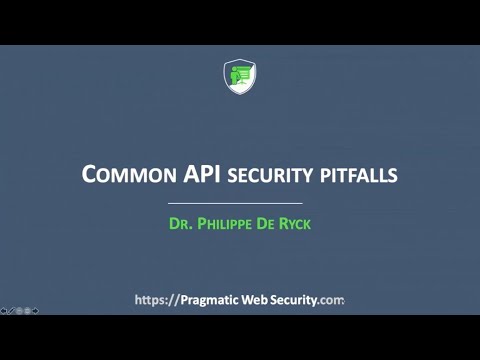 Common API Security Pitfalls - Philippe De Ryck