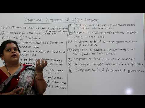 TOP IMPORTANT PROGRAMS OF C C++