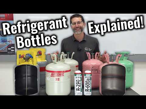 HVAC Training on Refrigerant Bottles! R-32, R-454B, R-410A, R-22 Disposable Types, Recovery Bottles!