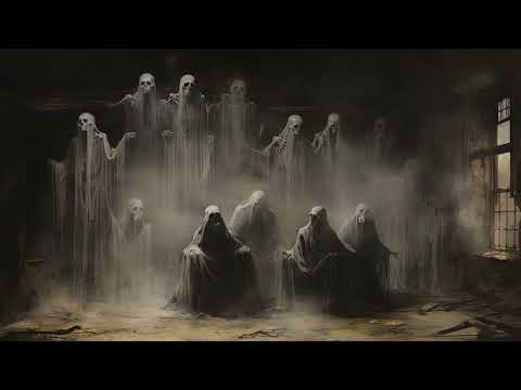 Spooky ghosts | Halloween screensaver | scary vibes | Samsung Frame TV | fall ambience