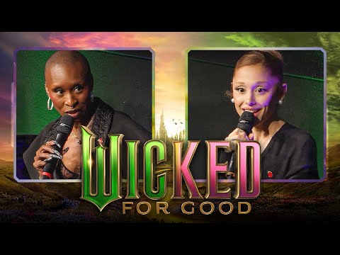 NEW Cynthia Erivo & Ariana Grande talk emotional WICKED filming! Q&A (Full Interview)