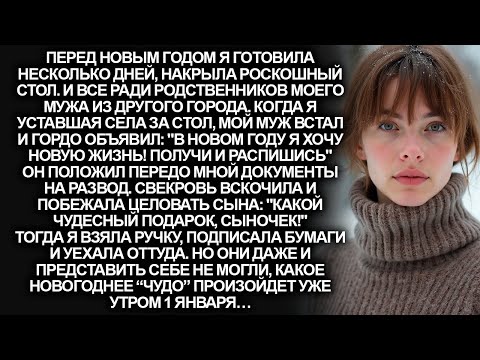 Муж подарил мне на Новый год документы на развод вместо подарка. Но мой подарок заставил его…