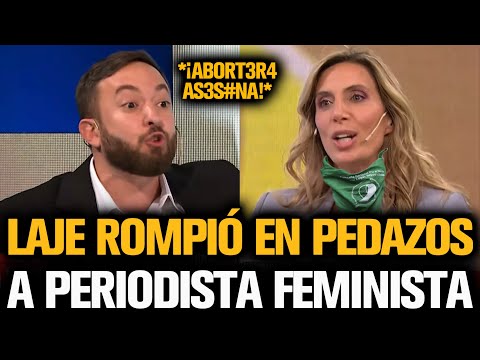 AGUSTÍN LAJE ROMPIÓ EN PEDAZOS A UNA PERIODISTA FEMINISTA