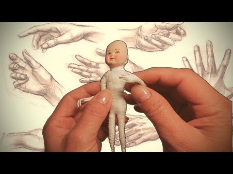 Ватная игрушка, кисти рук с пальчиками. Матильда часть 1. DIY