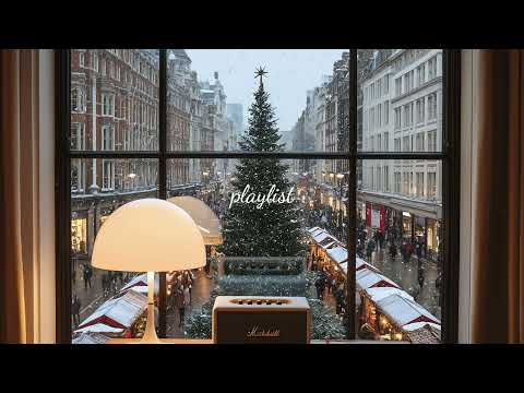 [playlist] 런던 배경으로 듣는 미국 80st 캐롤 재즈🎄창가에서 판텔라 조명과 듣는 감성 보컬✨ 🎧 | Christmas Vocal Jazz | Chill Pluck