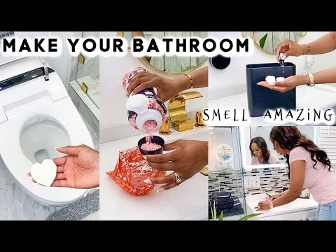 HOW TO INSTANTLY MAKE YOUR BATHROOM SMELL FRESH & AMAZING (LONG LASTING TIPS) | OMABELLETV
