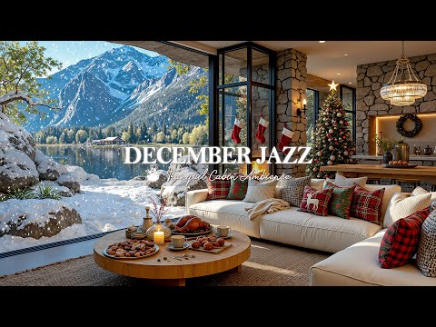 Tranquil Jazz In December | Positive Jazz In Christmas Living Room With Beautiful Winter For Relax