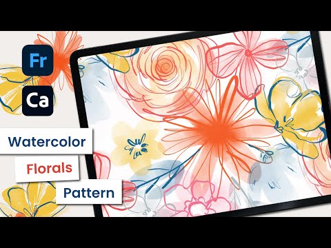 Watercolor Floral Pattern - Adobe Fresco and Adobe Capture