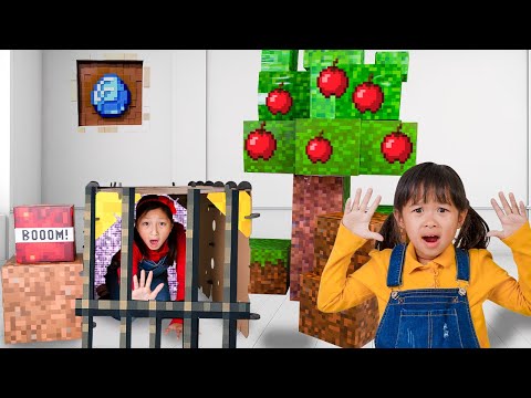 Lily & Eva’s Minecraft Maze Diamond Hunt Adventure! 💎
