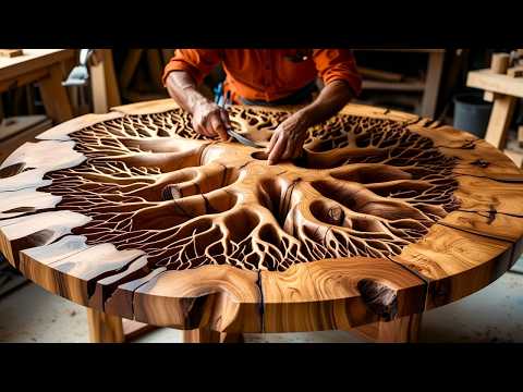 You Won't Believe: This Gorgeous Epoxy Resin Table Was Fire Forged From Multiple Planks Of Wood!