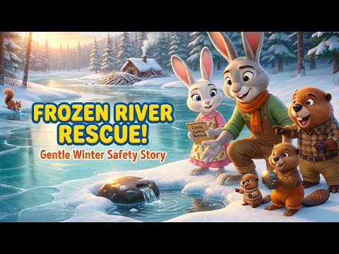 The Buck’s Forest Adventures – The Beaver Family’s Frozen River Dam! ❄️🌊 Gentle Winter Safety Story