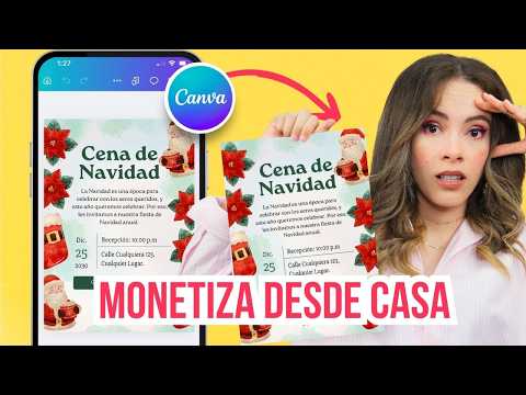 ¿Cómo crear y VENDER plantillas de INVITACIONES DE NAVIDAD? Con CANVA